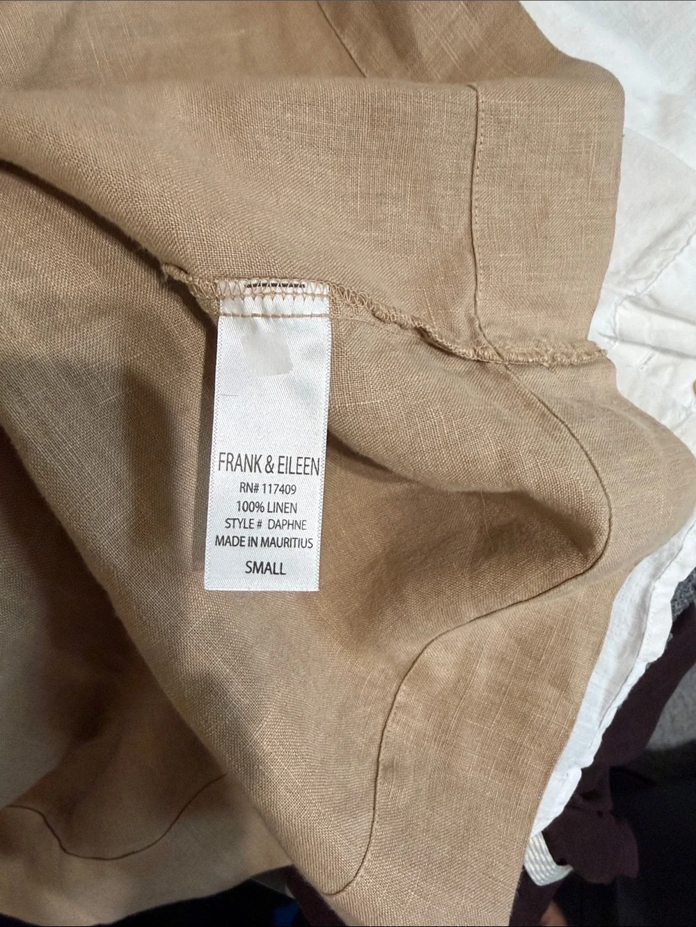 NWOT Frank & Eileen Daphne Popover Sleeveless Linen Shirtdress